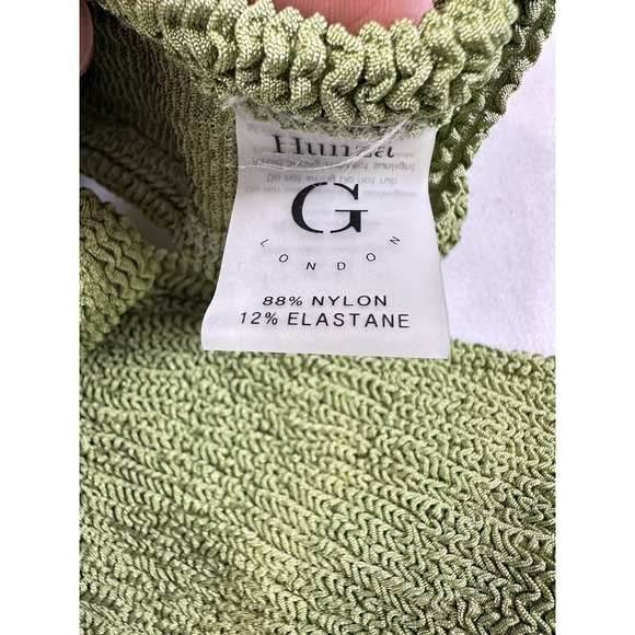 Hunza G Xandra Crinkle Juno Twist Bikini set sz O/S Olive Green NWOT - Picture 5 of 5